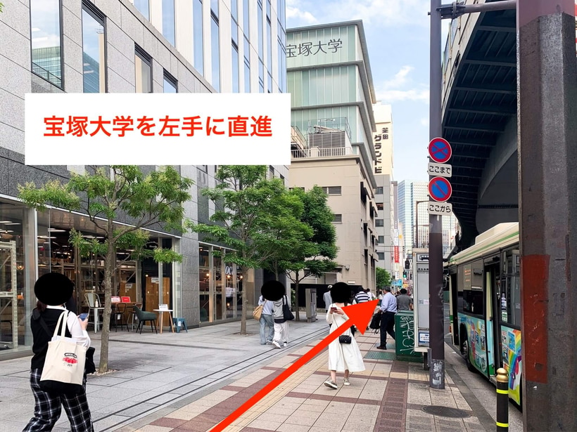 御堂筋線中津駅から スタジオインディ大阪梅田スタジオへの アクセス6